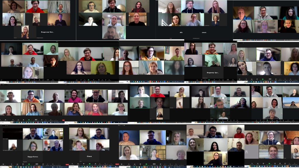 Коллаж участников групп подготовки к экзамену в Минюсте